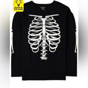 🖤 Mens Family Glow Skeleton Graphic Tee - Black XL NWT
